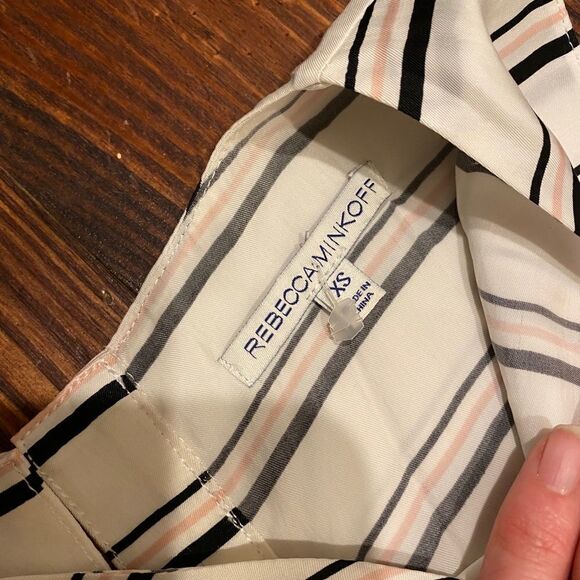 Rebecca Minkoff Marie Striped Flyaway Back Top - Picture 8 of 9